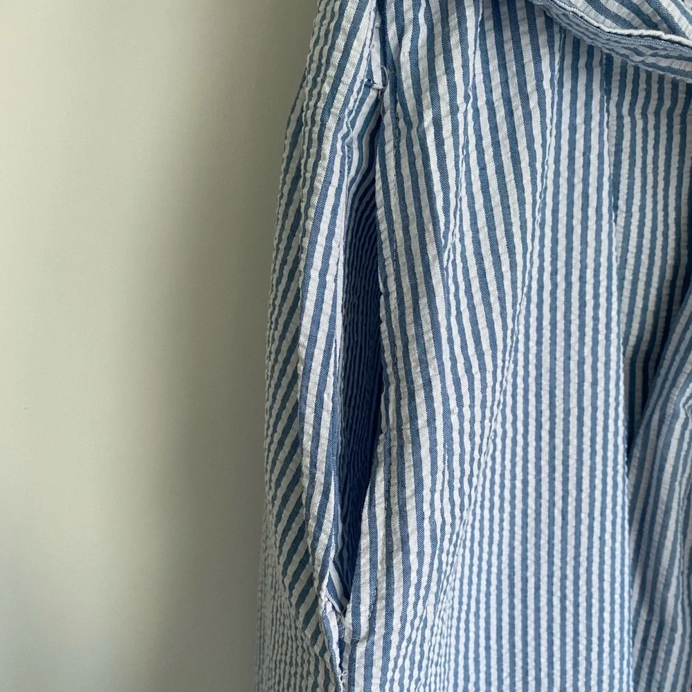 Anne Klein “Diane” Seersucker Midi Shirt Dress - Picture 5 of 7